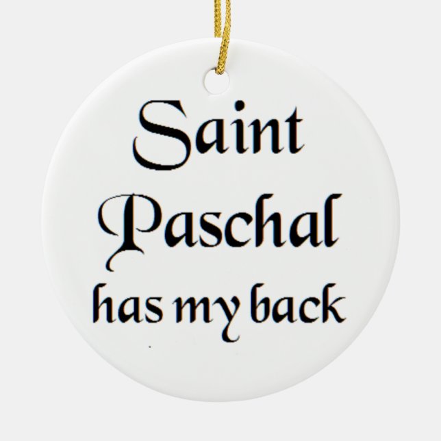 saint paschal coffee mug julgransprydnad keramik (Framsidan)