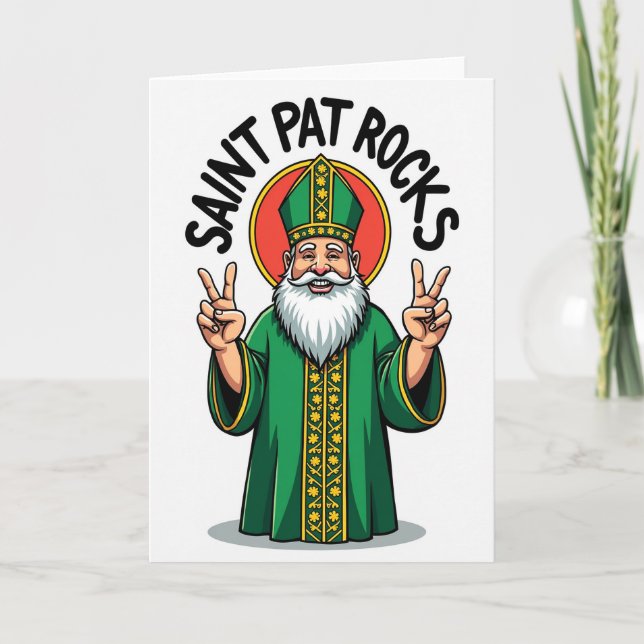 Saint Pat Rocks fantastisk kort (Framsida)