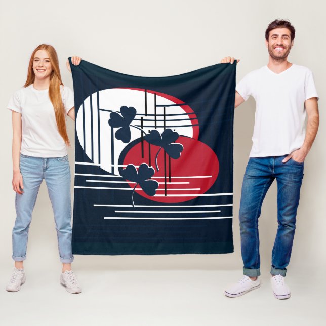 Saint patrick, abstraktion fleecefilt (På plats)