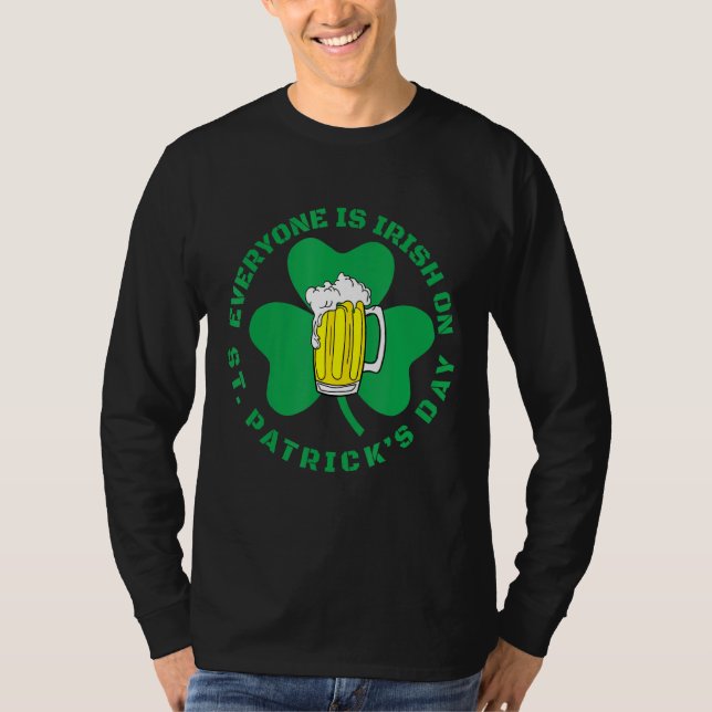 Saint patrick Alla är irländska Shamrock Grönt Bee T Shirt (Framsida)
