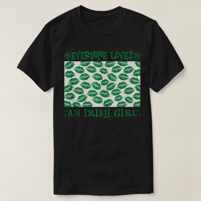 Saint patrick Alla Kärlek och Irish Girl St Pat T Shirt (Design framsida)