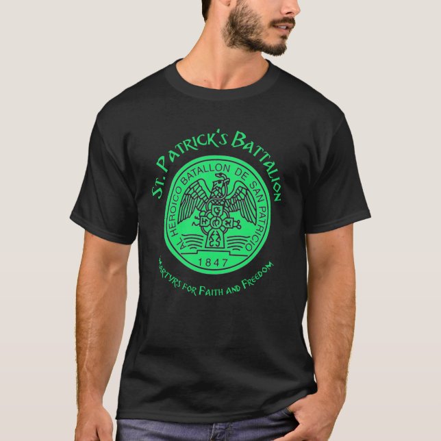 Saint patrick Battalion San Patricios katolik T Shirt (Framsida)
