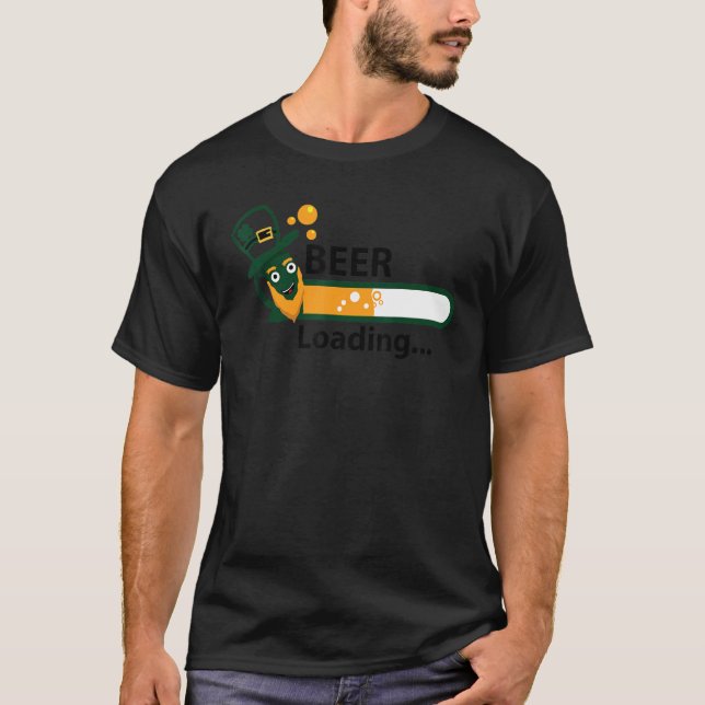 Saint patrick Beer Loading Shamrock Grönt Beer Dri T Shirt (Framsida)