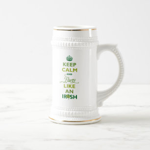 SAINT PATRICK Behålla Lugn och Party som en irländ Sejdel