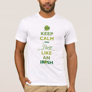 SAINT PATRICK Behålla Lugn och Party som en irländ T Shirt