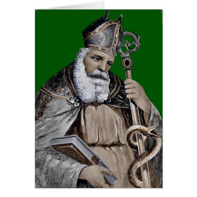 Saint patrick Bible och Personal Hälsningskort (Framsidan)