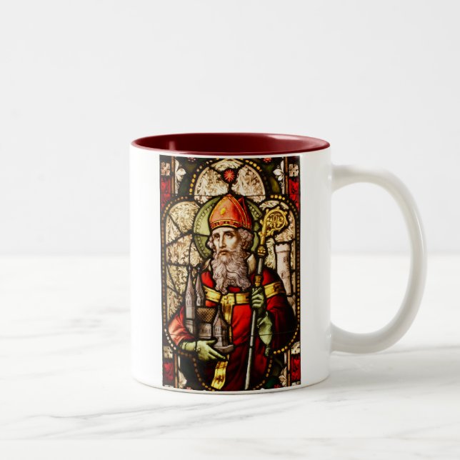 Saint patrick-bild på glasskiktat glas Två-Tonad mugg (Höger)