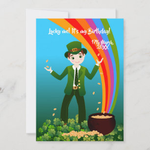 Saint patrick Birthday Boy Tack Inbjudningar