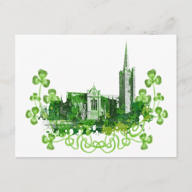 Saint patrick Cathedral i Dublin Vykort (Framsida)