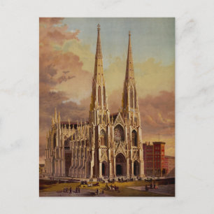 Saint patrick Cathedral i Midtown Manhattan Vykort
