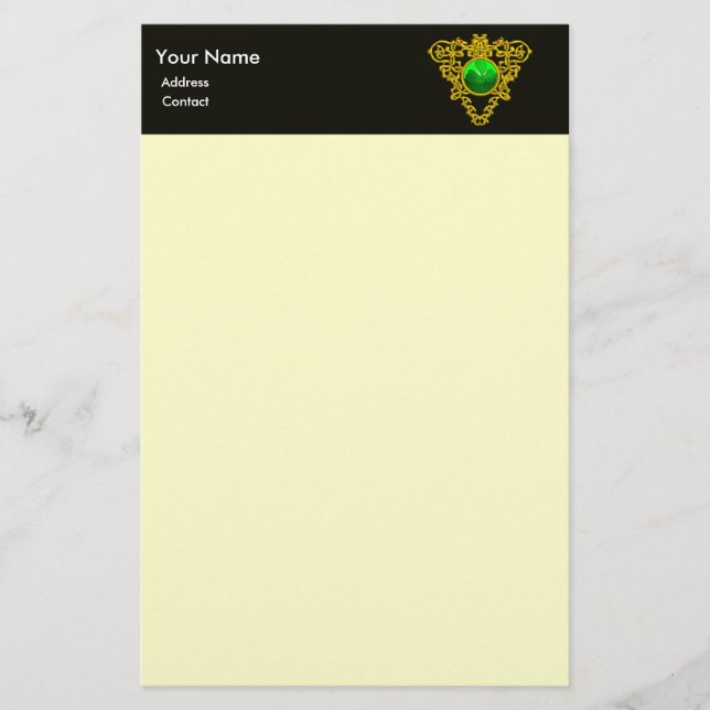 SAINT PATRICK CELTIC HEART,SHAMROCK Cream Brevpapper (Framsida)