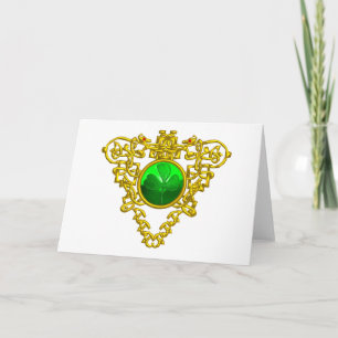 SAINT PATRICK CELTIC HEART WITH GRÖNT SHAMROCK KORT