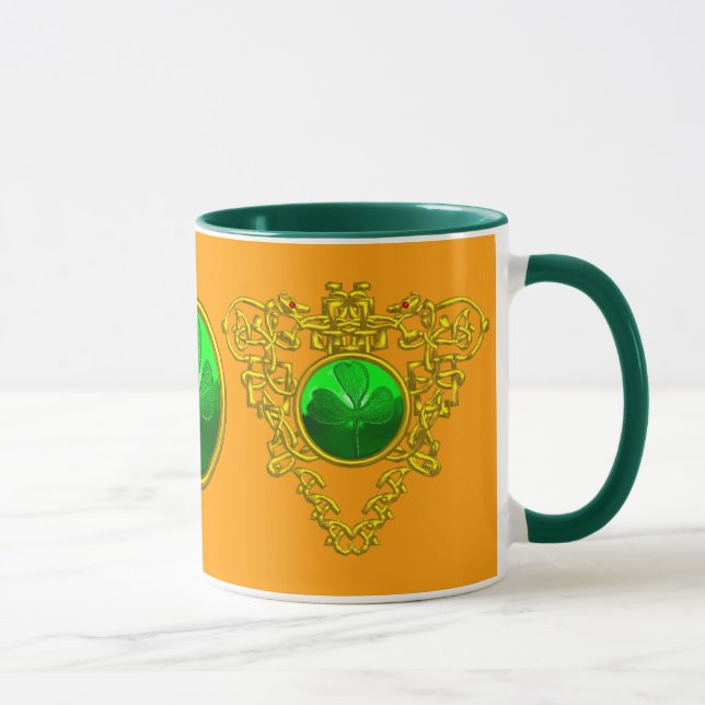 SAINT PATRICK CELTIC KNOTS HEART WITH SHAMROCK MUGG (Höger)