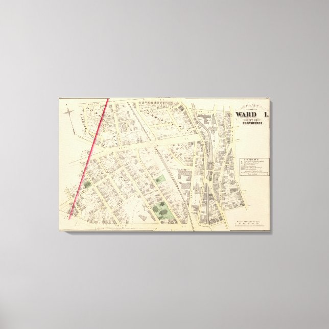 Saint patrick Church and State St School Atlas Canvastryck (Framsida)