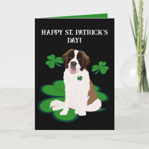 Saint-Patrick-dagen Saint Bernard Helgkort