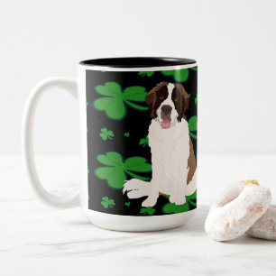 Saint-Patrick-dagen Saint Bernard Två-Tonad Mugg