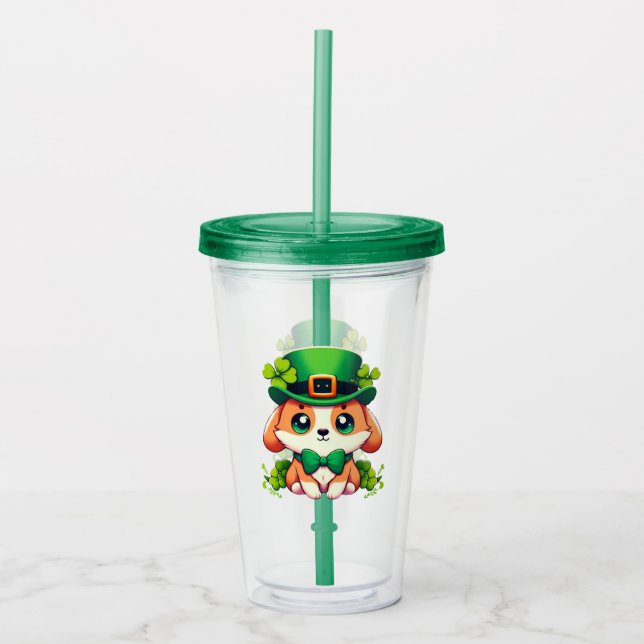 Saint patrick Day puppy Take Away Mugg (Framsida)