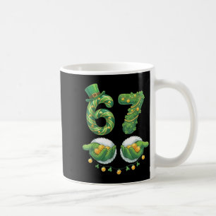 Saint Patrick Day Six Seven 67 Roligt Meme 67 Kvin Kaffemugg