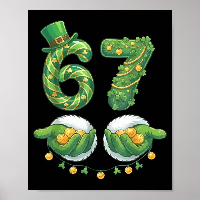 Saint Patrick Day Six Seven 67 Roligt Memo 67 Kvin Poster (Framsidan)