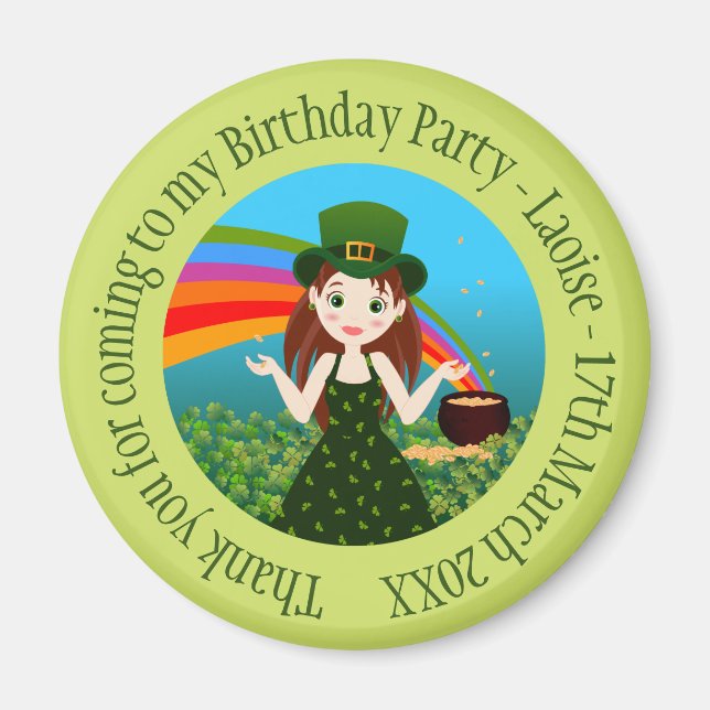 Saint patrick Flicka Tack Magnet (Framsidan)