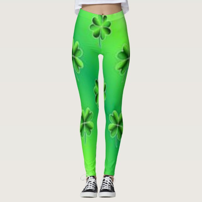 Saint patrick Flower Mönster Leggings (Framsida)