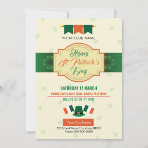 Saint patrick Flyer Inbjudningar