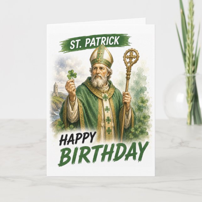 Saint Patrick Födelsedagskort Kort (Framsida)