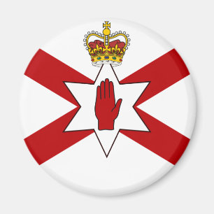 Saint patrick för nordligt - ireland krönad flag magnet