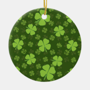 SAINT PATRICK FYRKLÖVRARE JULGRANSPRYDNAD KERAMIK