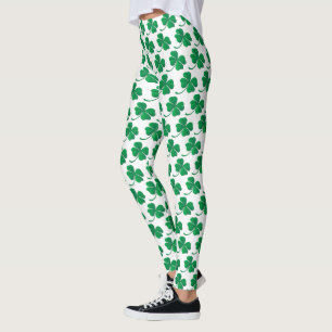 Saint patrick Grönt Shamrock Mönster Leggings