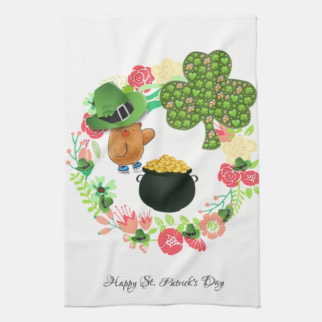 Saint patrick Kitchen Hand Towel Nalle Kökshandduk (Vertikal)