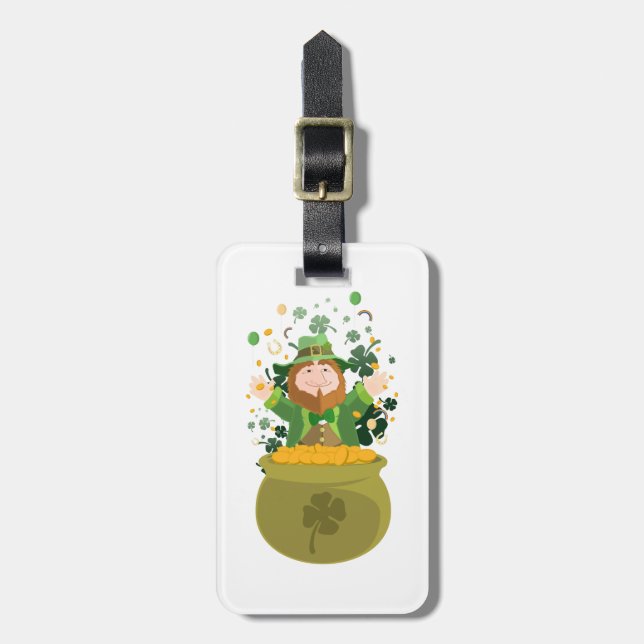 Saint patrick Leprechaun Bagagebricka (Vertikal Framsida)