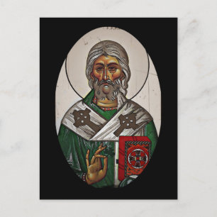 Saint patrick med Heliga Scripture Vykort