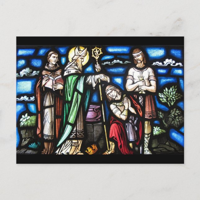 Saint patrick och hans följeslagare vykort (Framsida)