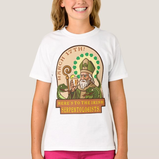 Saint patrick och orterna t shirt (Framsida)
