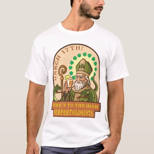 Saint patrick och orterna t shirt (Framsida)