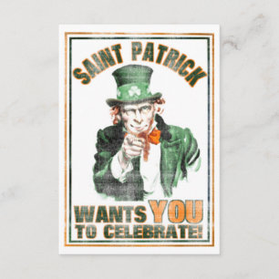 Saint patrick ÖNSKAR ATT DU ska fira inbjudan