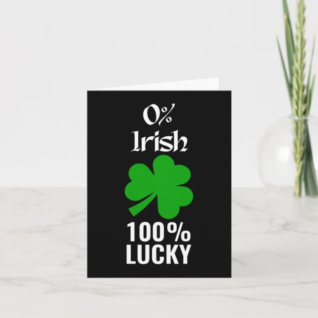 Saint Patrick Paddys Day Irland Klöver 0% Irländsk Kort (Framsida)