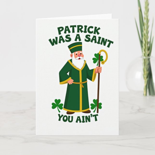 Saint Patrick Pattern Card Kort (Framsida)