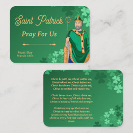 Saint Patrick Prayer Card – Breastplate Prayer Placeringskort
