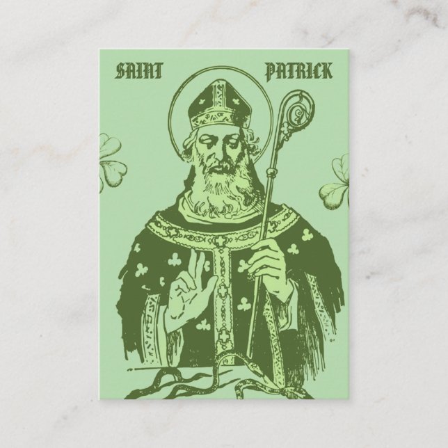 Saint Patrick Prayer Card – Catholic Devotional Placeringskort (Framsida)