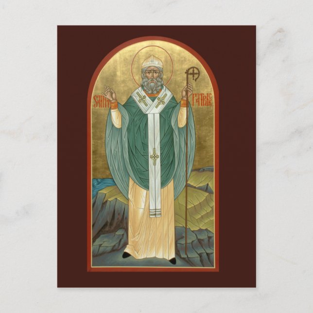 saint patrick Prayer Card Vykort (Framsida)
