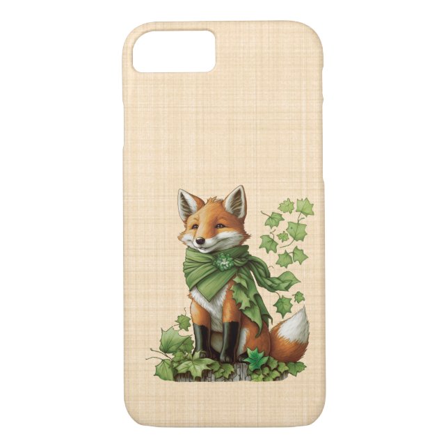 Saint-Patrick - Renard chanceux et mignon Case-Mate iPhone Skal (Baksida)