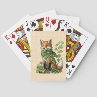 Saint-Patrick - Renard chanceux et mignon Casinokort