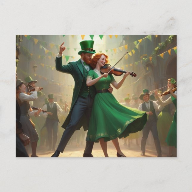 Saint Patrick´s Dans Vykort (Framsida)