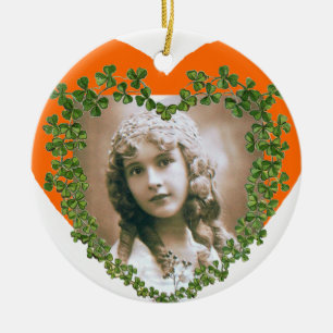 SAINT PATRICK SHAMROCK HEART PHOTO TEMPLATE JULGRANSPRYDNAD KERAMIK
