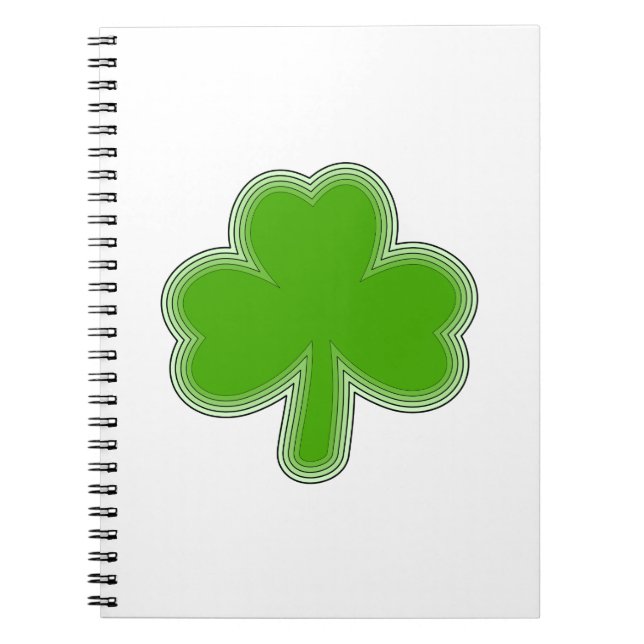 Saint patrick Shamrock Teckning Anteckningsbok Med Spiral (Framsidan)