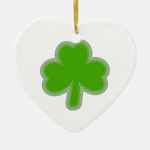 Saint patrick Shamrock Teckning Julgransprydnad Keramik