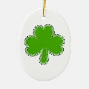 Saint patrick Shamrock Teckning Julgransprydnad Keramik
