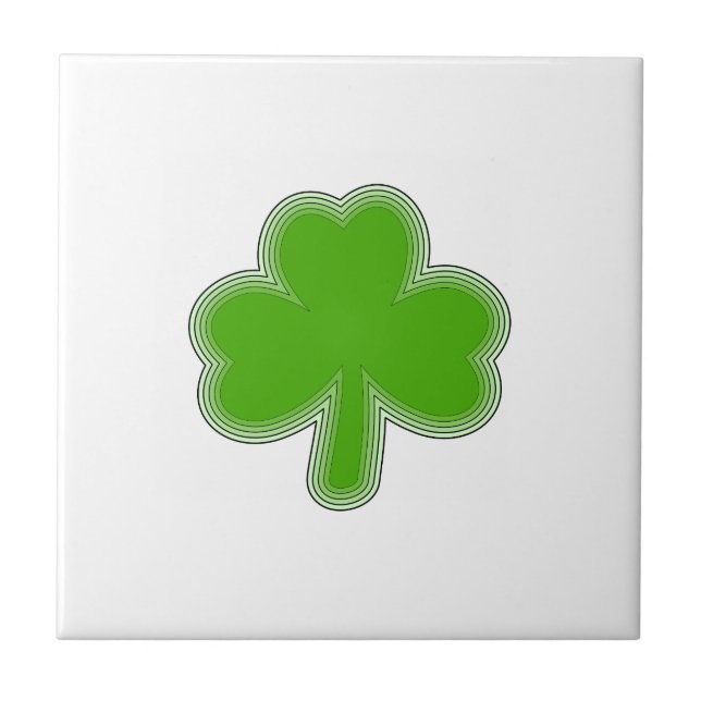 Saint patrick Shamrock Teckning Kakelplatta (Framsidan)